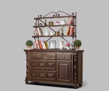 Комод с кованой граверсой Валенсия 2-2 на круглых ножках