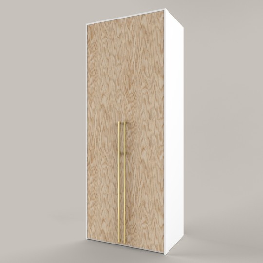 Шкаф платяной 2-хдверный Тури Белый