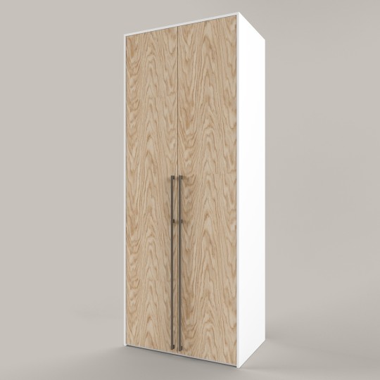 Шкаф платяной 2-хдверный Тури Белый