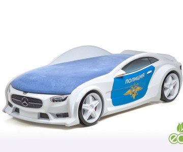 Кровать-машина объемная NEO "Мерседес" Полиция 