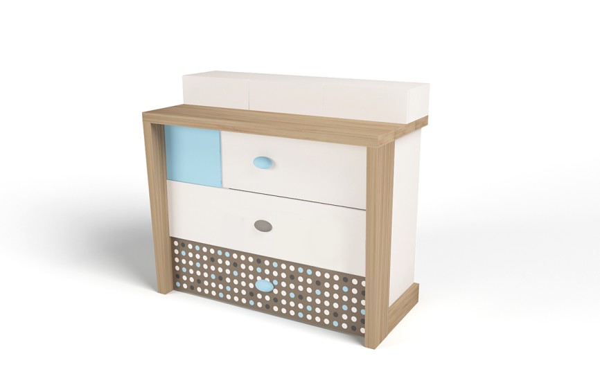 Комод MIX (розовый или голубой)