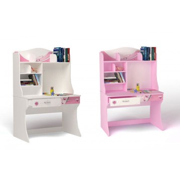 Стол с надстройкой "Princess" белый или розовый