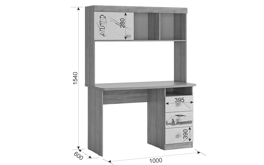 Стол с надстройкой "Форсаж"