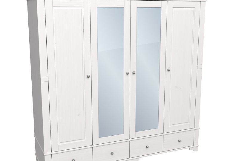 Шкаф четырехдверный с двумя зеркальными дверями "Бейли"