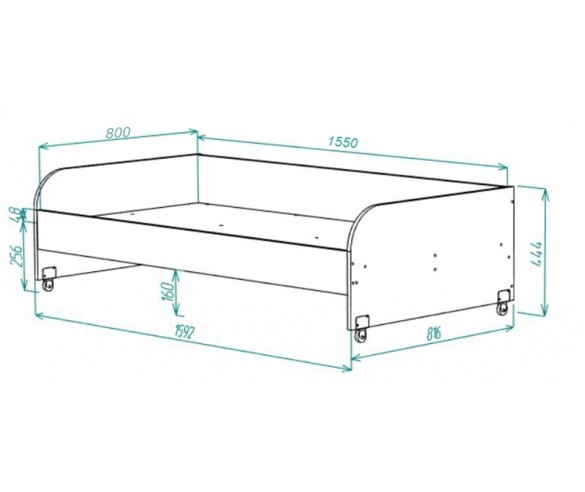 Домик Сказка с выдвижной кроватью ДС-35/1/1 (белая)