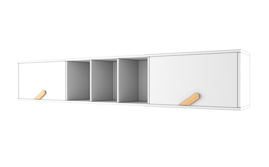 Полка длинная "Два плюс Два" (корпус белый)