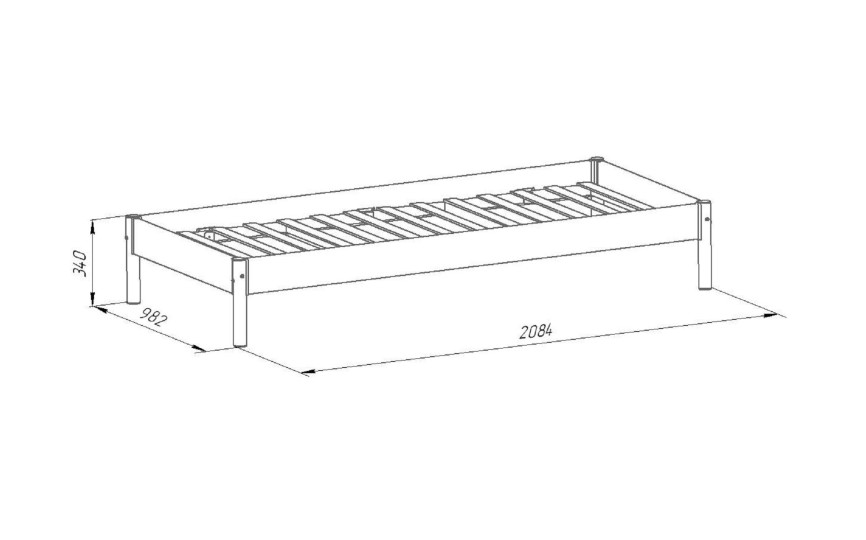Кровать односпальная Хельга