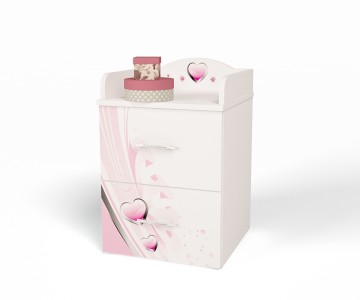 Тумба прикроватная "Princess" белая или розовая