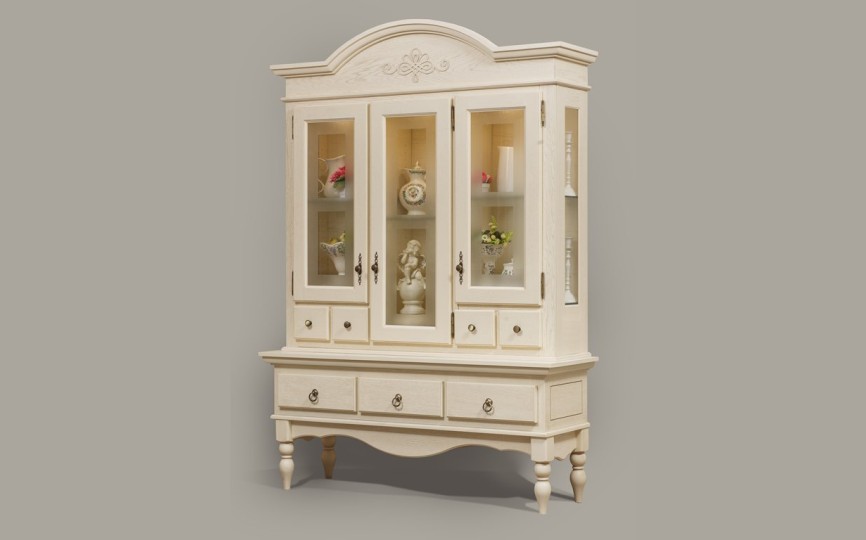 Сервант Валенсия трехдверный 2-5 на высоких ножках