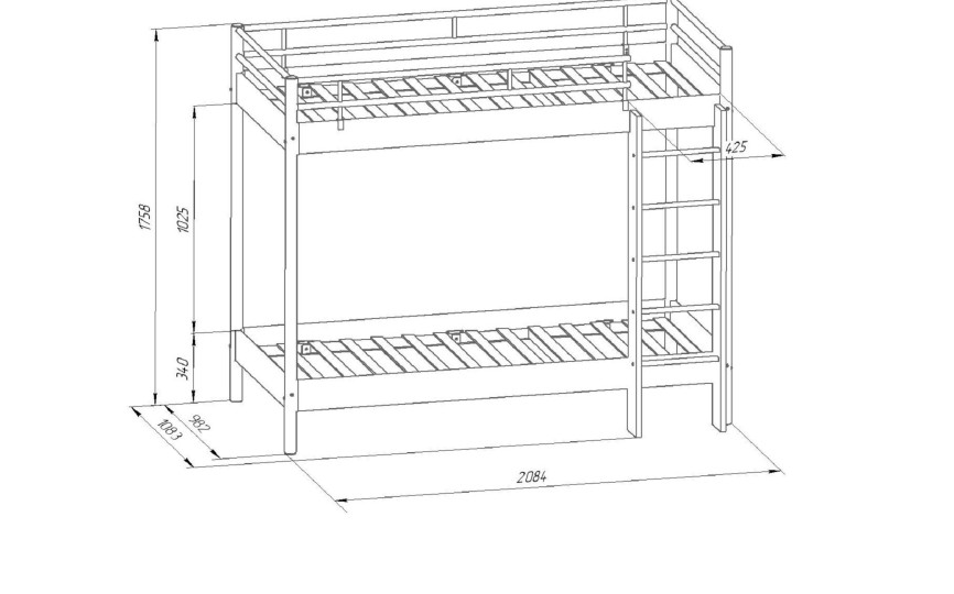 Кровать двухъярусная Хельга