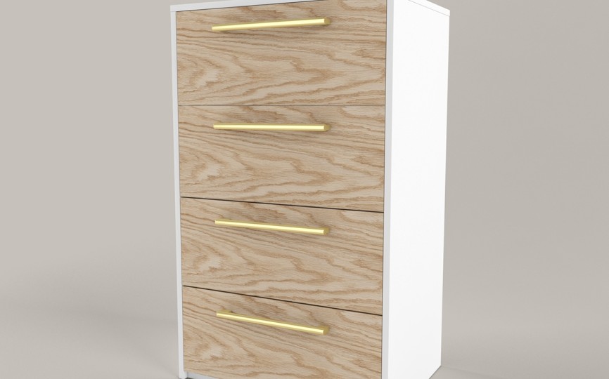 Комод высокий Тури Белый