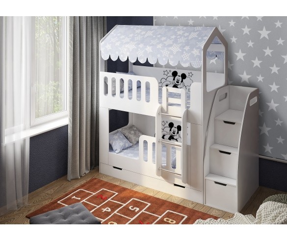 Двухъярусная кровать Домик Сказка ДС-17/1