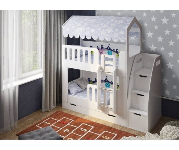 Двухъярусная кровать Домик Сказка ДС-17/1