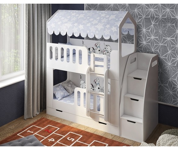 Двухъярусная кровать Домик Сказка ДС-17/1