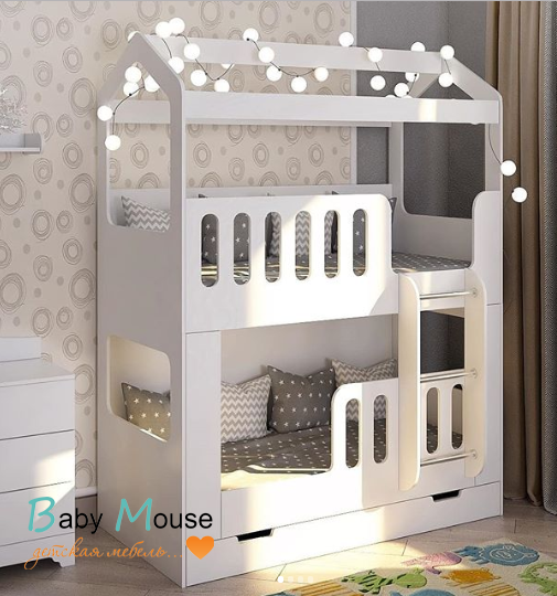 Двухъярусная кровать Домик Сказка ДС-17/1