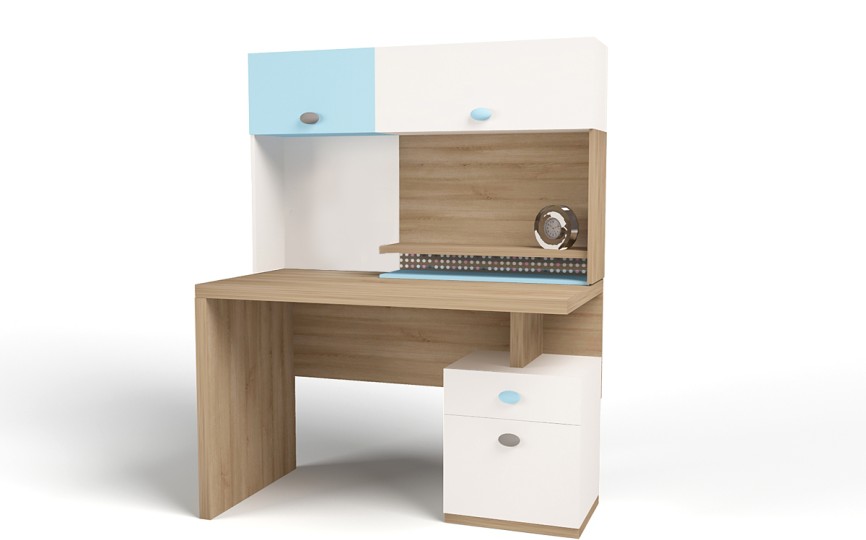 Надстройка на стол/навесная полка MIX (розовый или голубой)