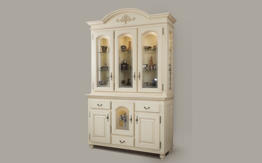 Сервант Валенсия трехдверный 2-6 на круглых ножках