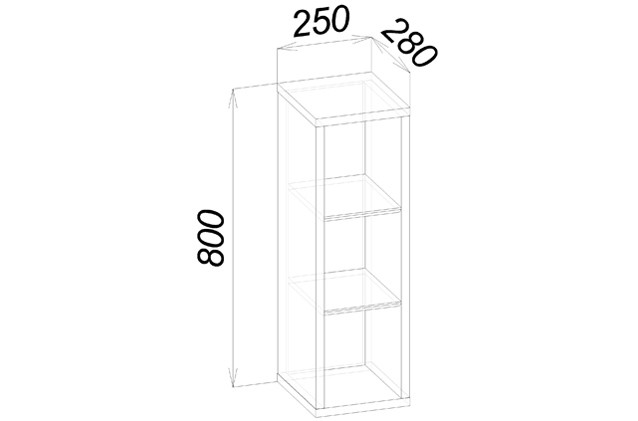 Полка навесная "Карбон"  