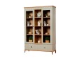 Шкаф книжный Грета №15 трехдверный застекленный с ящиками