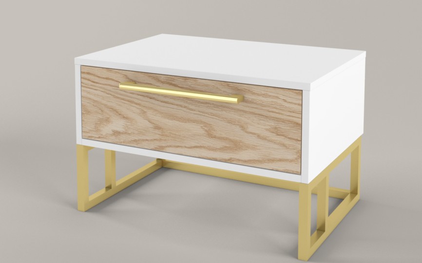 Тумба прикроватная Тури Белый