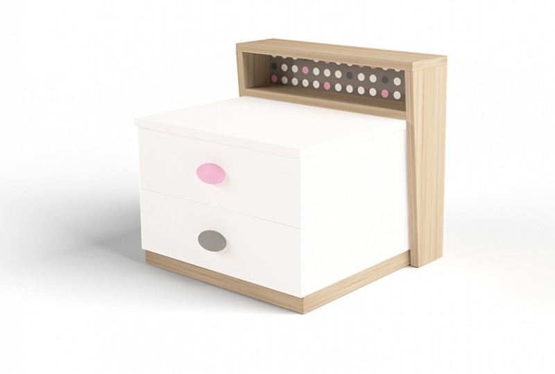 Тумба прикроватная MIX (розовый или голубой)