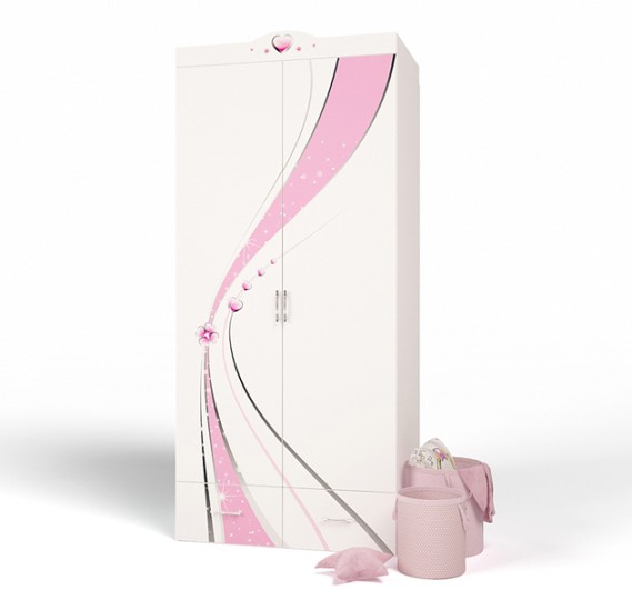 Шкаф 2-х дверный "Princess" для девочки