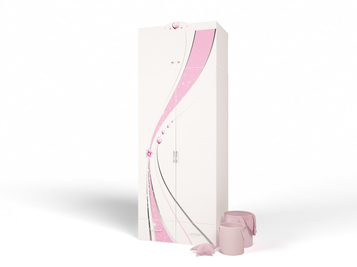 Шкаф 2-х дверный "Princess" для девочки