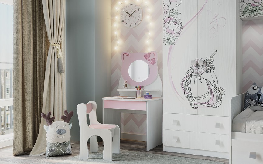 Туалетный столик со стульчиком "Котенок" 