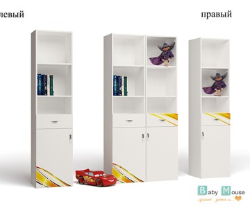 Стеллаж узкий "Champion" белый - левый или правый Стеллаж узкий "Champion" белый - левый или правый