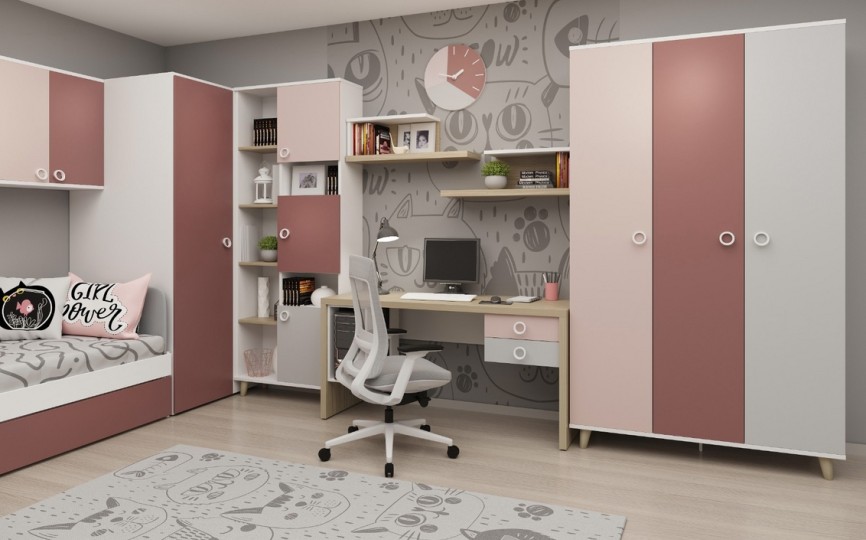 Шкаф для книг Смарти Пинк ШК Шкаф для книг Смарти Пинк ШК