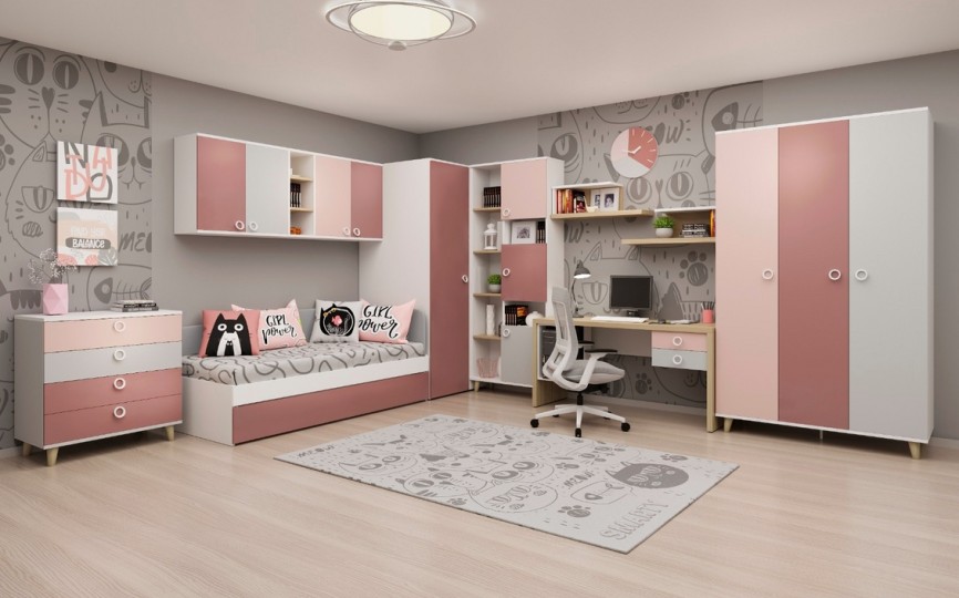 Шкаф для книг Смарти Пинк ШК Шкаф для книг Смарти Пинк ШК