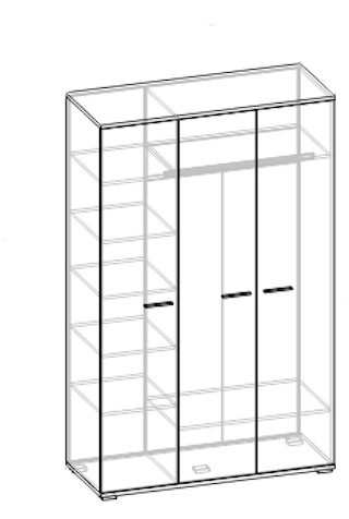 Шкаф 3-х створчатый Флора Ш3