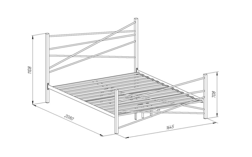 Кровать двуспальная Ника