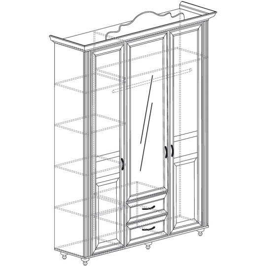 Шкаф 3-х дверный Алиса Шкаф 3-х дверный Алиса
