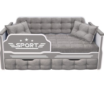 Детская кровать "Спорт" 160 с двумя ящиками