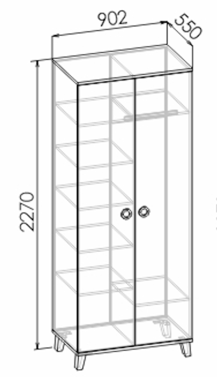 Шкаф 2-х створчатый Смарти Пинк Ш2 Шкаф 2-х створчатый Смарти Пинк Ш2