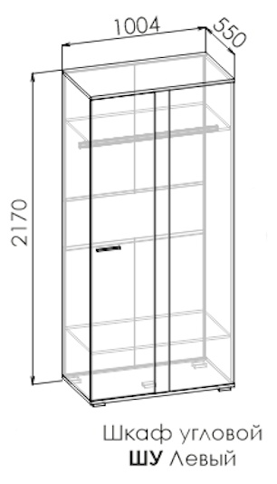 Шкаф угловой левый Флора ШУ Шкаф угловой левый Флора ШУ