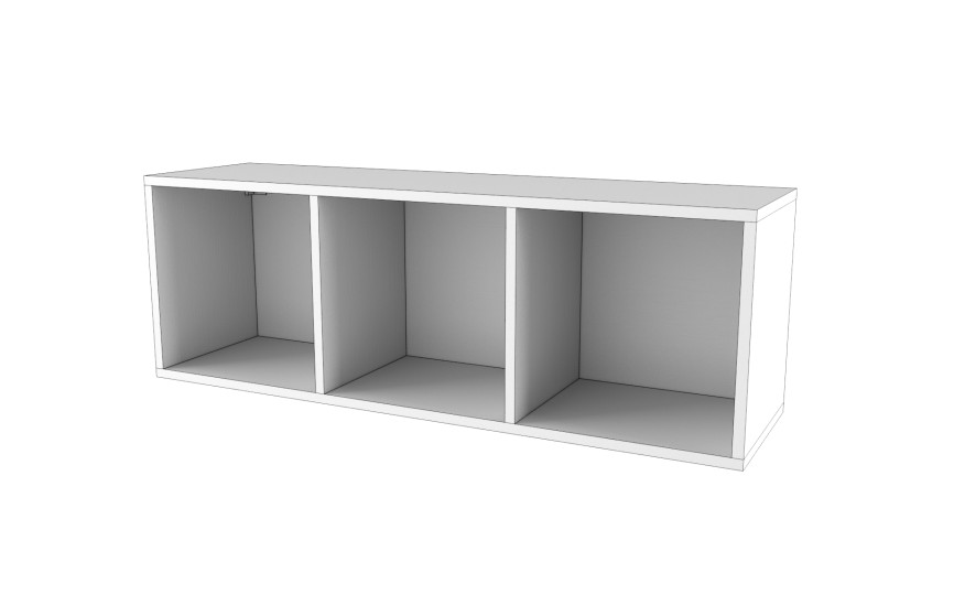 Полка 3 куба "Два плюс два" (корпус белый) Полка 3 куба "Два плюс два" (корпус белый)