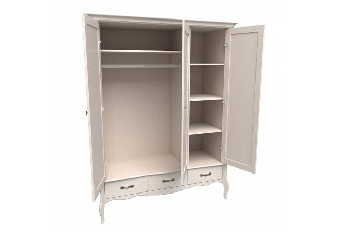 Шкаф 3х дверный без зеркала "Лебо" бежевый воск 