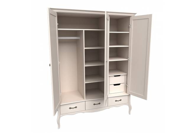 Шкаф 3х дверный без зеркала "Лебо" бежевый воск 