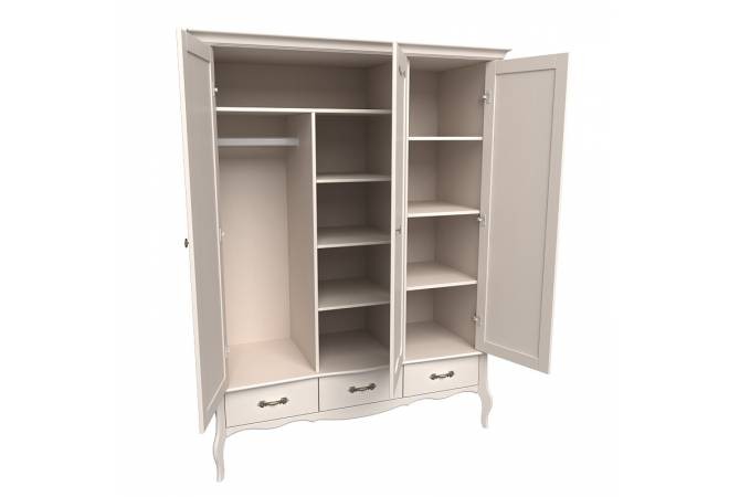 Шкаф 3х дверный без зеркала "Лебо" бежевый воск 