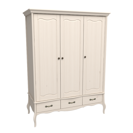 Шкаф 3х дверный без зеркала "Лебо" бежевый воск 