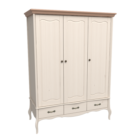 Шкаф 3х дверный без зеркала "Лебо" бежевый воск 