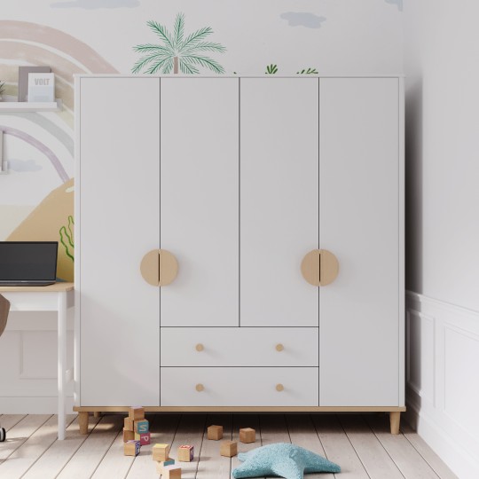 Шкаф 4-х дверный Эмма 11, с двумя ящиками