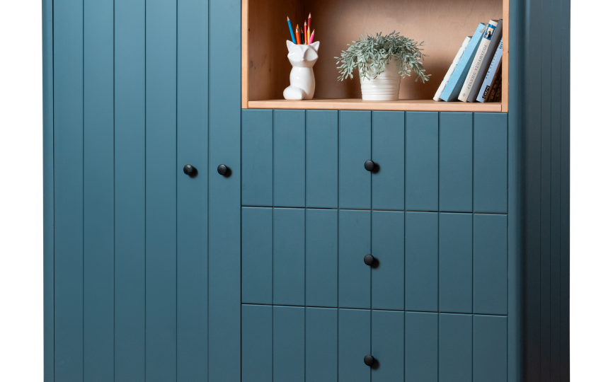 Комод Грета №41, три ящика, дверь и ниша