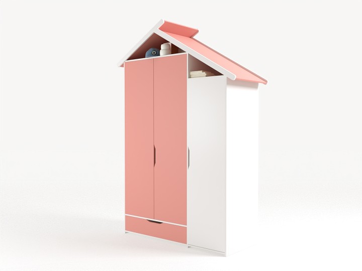 Шкаф 3х дверный из серии Домик белый