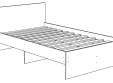 Кровать с прямой спинкой 