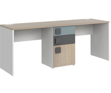 Стол на два рабочих места с тумбой Димика С3 