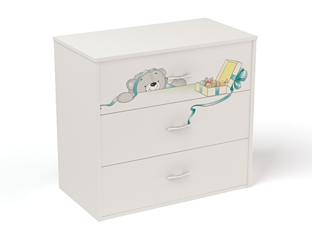 Комод "Bears" белый с мишками