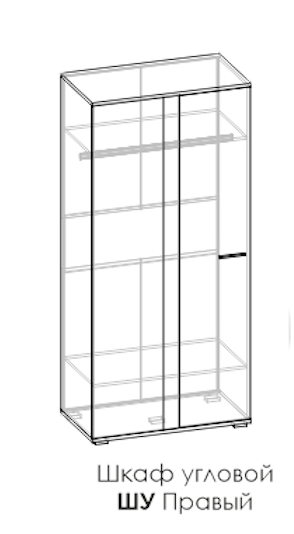 Шкаф угловой правый Флора ШУ Шкаф угловой правый Флора ШУ